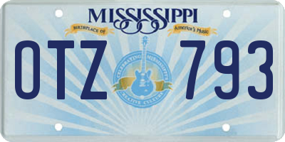 MS license plate OTZ793