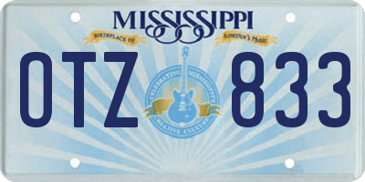 MS license plate OTZ833