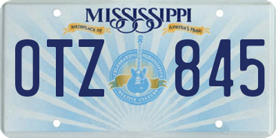 MS license plate OTZ845