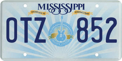 MS license plate OTZ852