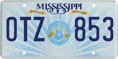 MS license plate OTZ853