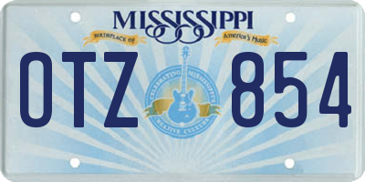 MS license plate OTZ854