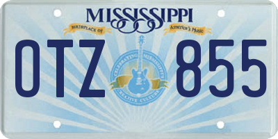 MS license plate OTZ855