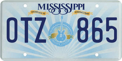 MS license plate OTZ865