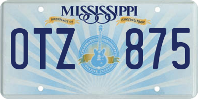 MS license plate OTZ875