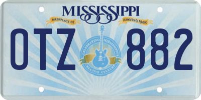 MS license plate OTZ882