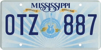 MS license plate OTZ887