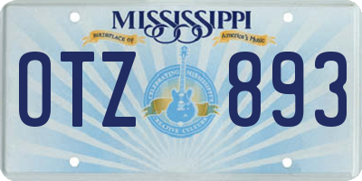 MS license plate OTZ893