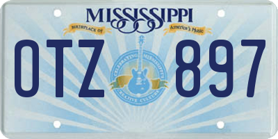 MS license plate OTZ897