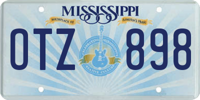 MS license plate OTZ898