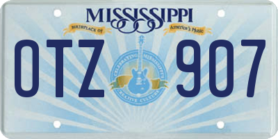 MS license plate OTZ907