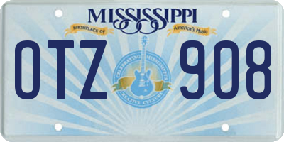 MS license plate OTZ908