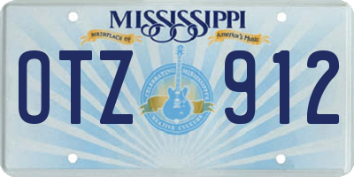 MS license plate OTZ912