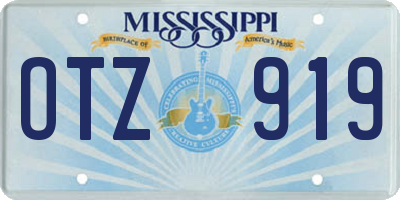 MS license plate OTZ919