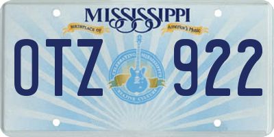 MS license plate OTZ922