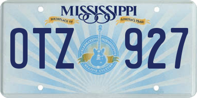 MS license plate OTZ927