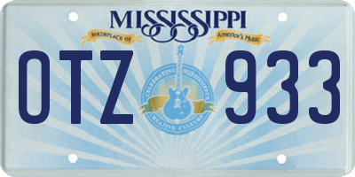 MS license plate OTZ933