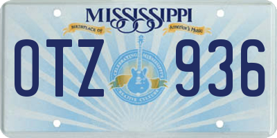 MS license plate OTZ936
