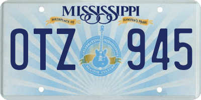 MS license plate OTZ945