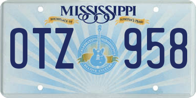 MS license plate OTZ958