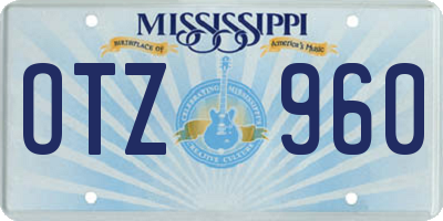 MS license plate OTZ960