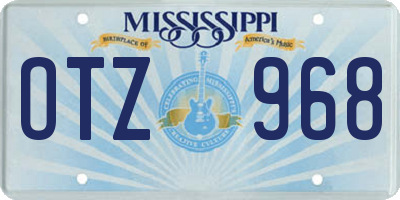 MS license plate OTZ968