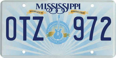 MS license plate OTZ972