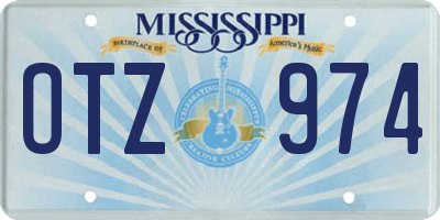 MS license plate OTZ974