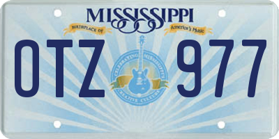 MS license plate OTZ977