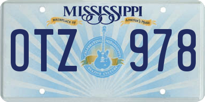 MS license plate OTZ978