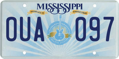 MS license plate OUA097