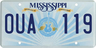 MS license plate OUA119