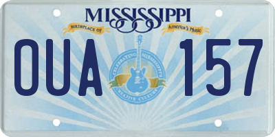 MS license plate OUA157