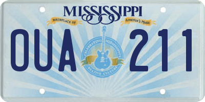 MS license plate OUA211