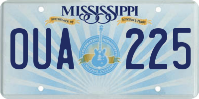 MS license plate OUA225