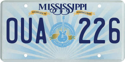 MS license plate OUA226
