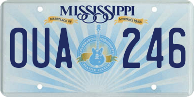 MS license plate OUA246