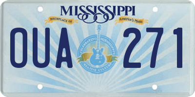 MS license plate OUA271