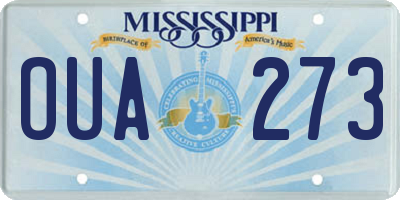 MS license plate OUA273