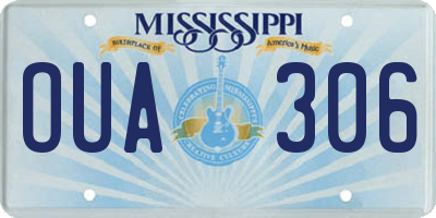 MS license plate OUA306