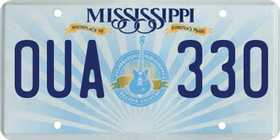 MS license plate OUA330