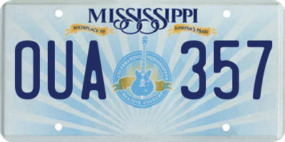 MS license plate OUA357