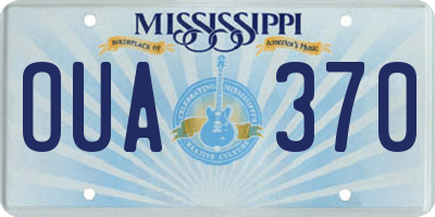 MS license plate OUA370