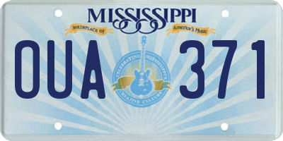 MS license plate OUA371