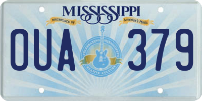 MS license plate OUA379