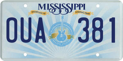 MS license plate OUA381