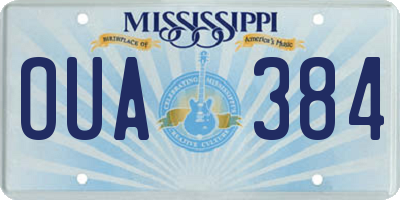 MS license plate OUA384