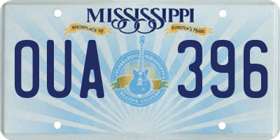 MS license plate OUA396
