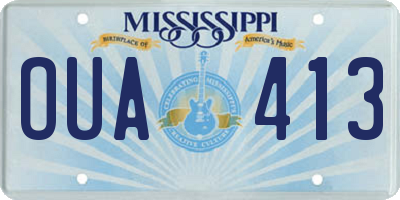 MS license plate OUA413