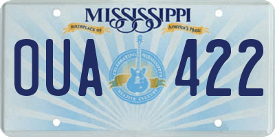 MS license plate OUA422